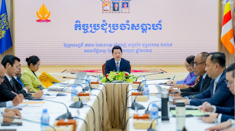 ឯកឧត្តម សុខ សូកេន រដ្ឋមន្ត្រីក្រសួងអធិការកិច្ច បានអញ្ជើញដឹកនាំកិច្ចប្រជុំប្រចាំសប្ដាហ៍