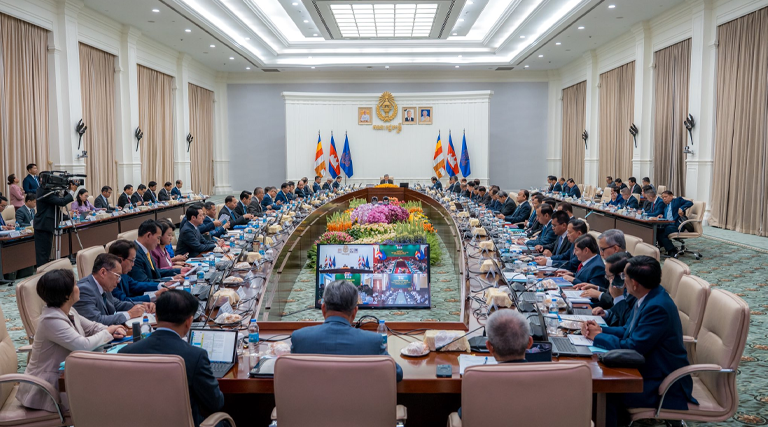 ឯកឧត្តម សុខ សូកេន រដ្ឋមន្ត្រីក្រសួងអធិការកិច្ច បានអញ្ជើញចូលរួមកិច្ចប្រជុំពេញអង្គគណៈរដ្ឋមន្ត្រី