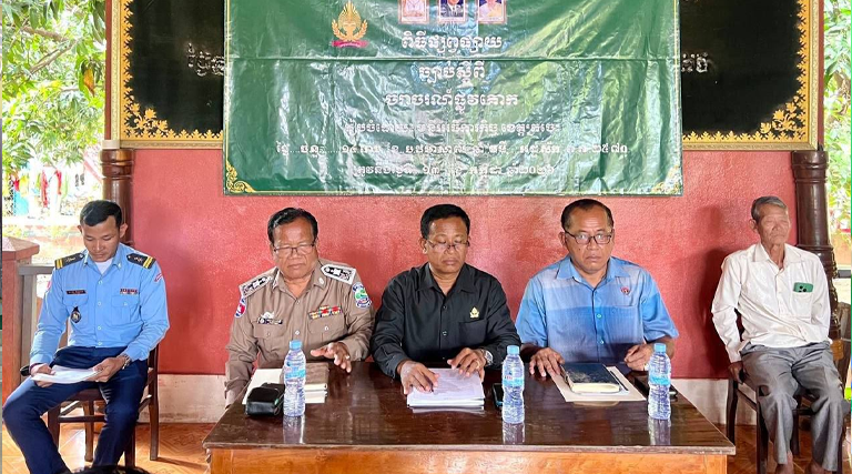 ពិធីផ្សព្វផ្សាយច្បាប់ស្តីពីការត្រួតពិនិត្យគ្រឿងញៀននិងច្បាប់ស្តីពីចរាចរណ៍ផ្លូវគោកជូនដល់ប្រជាពលរដ្ឋក្នុងឃុំខ្សាច់អណ្តែតនិងឃុំហាន់ជ័យ