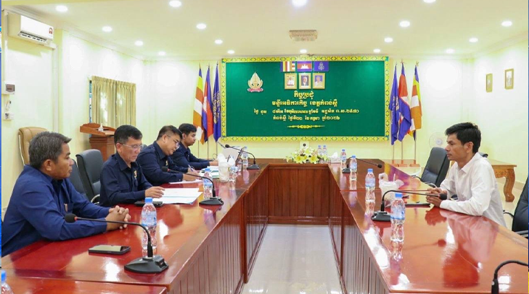 កិច្ចប្រជុំពិភាក្សាលើករណីសំណើសុំអន្តរាគមន៍របស់ប្រជាពលរដ្ឋរបស់មន្ទីរអធិការកិច្ចខេត្តកំពង់ស្ពឺ