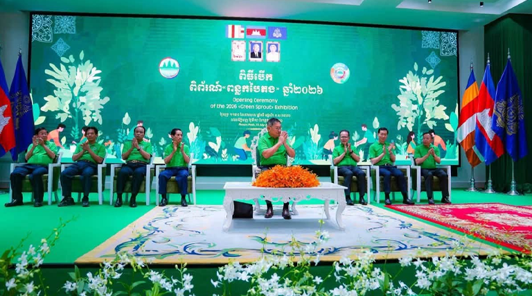 លោកជំទាវ សុភ័គ្គ ថាវី រដ្ឋលេខាធិការក្រសួងអធិការកិច្ច បានអញ្ជើញចូលរួម ពិធីបើកពិព័រណ៍ «ពន្លកបៃតង» និងប្រកាសព្រឹត្តិការណ៍ដាំដើមត្នោតមួយលានដើម