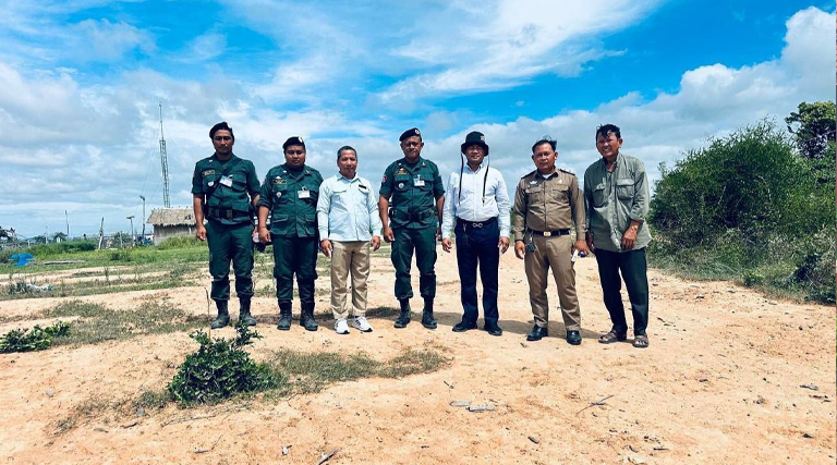 សកម្មភាពចុះកំណត់វាស់វែងដីទំនាស់របស់មន្ទីរអធិការកិច្ចខេត្តបាត់ដំបង