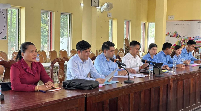 កិច្ចប្រជុំចុះអង្កេតស្រាវជ្រាវករណីបណ្តឹងនៅស្រុកកណ្តាលស្ទឹងរបស់មន្ទីរអធិការកិច្ចខេត្តកណ្តាល