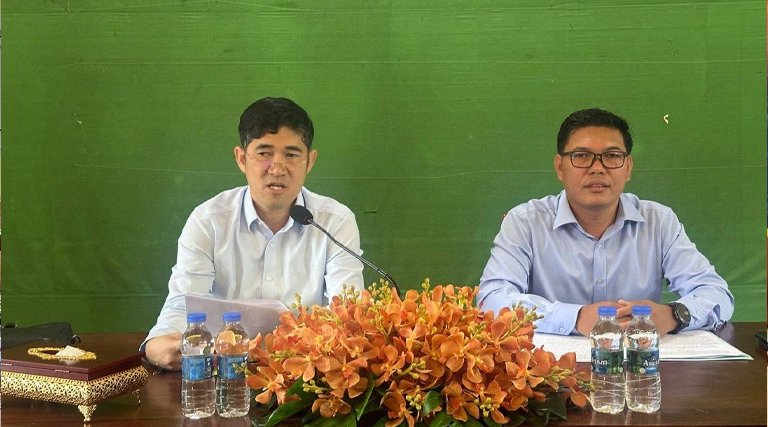 កិច្ចប្រជុំតាមដានការអនុវត្តច្បាប់តាមបណ្តារដ្ឋបាលឃុំក្នុងស្រុកមុខកំពូលរបស់មន្ទីរអធិការកិច្ចខេត្តកណ្តាល